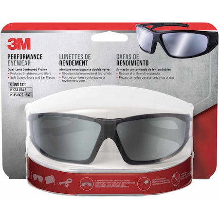 3M Safety Glasses, Anti-Fog, Silver Lens, Black Frame 90213-HZ4-NA